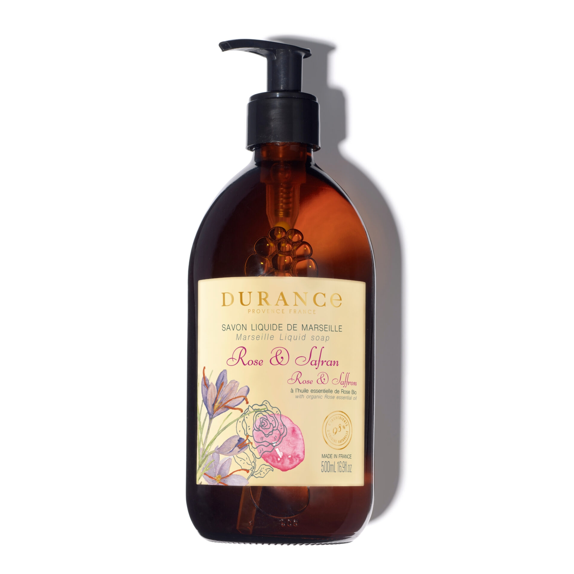 MARSEILLE LIQUID SOAP ROSE & SAFFRON 500ML