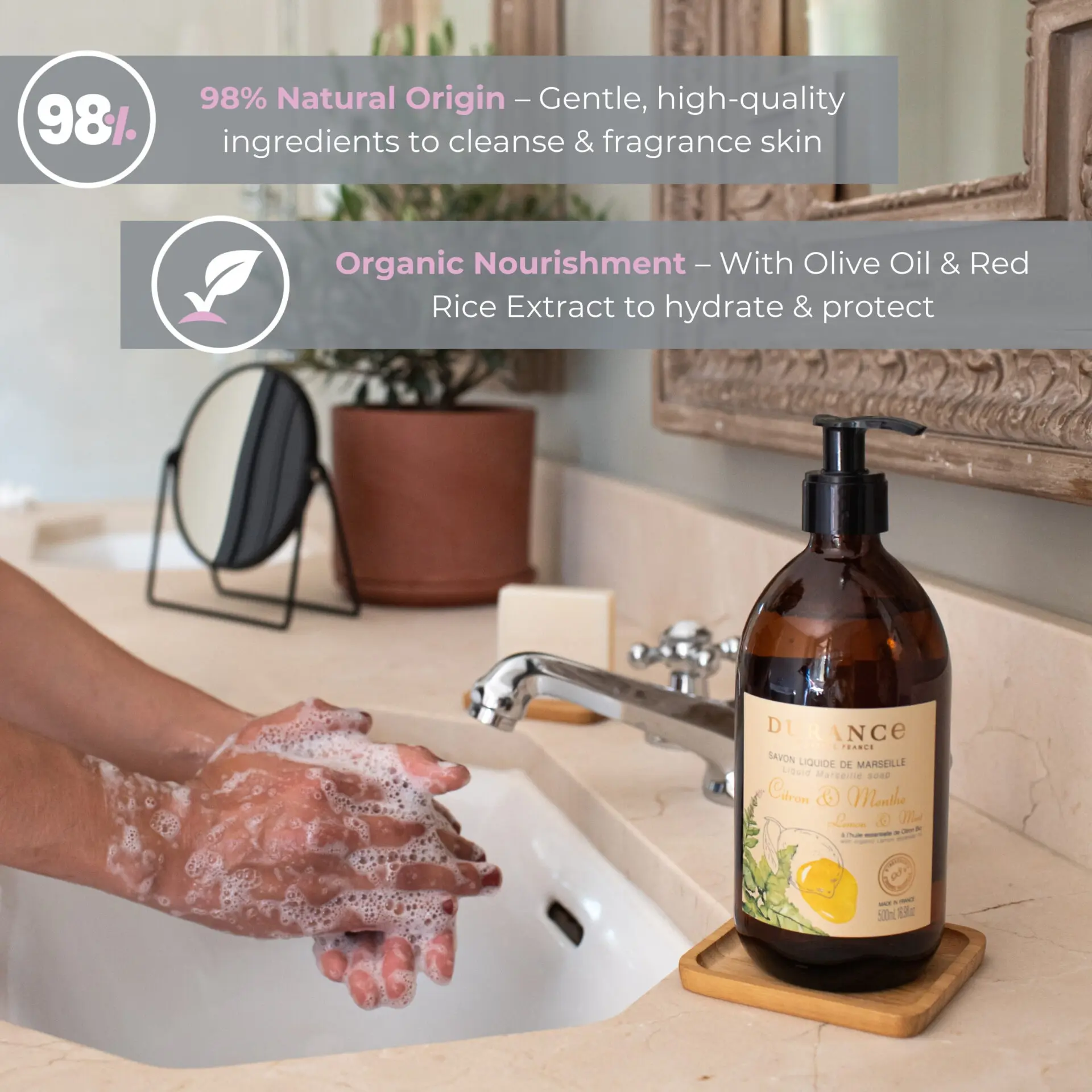 MARSEILLE LIQUID SOAP LEMON & MINT 500ML 5