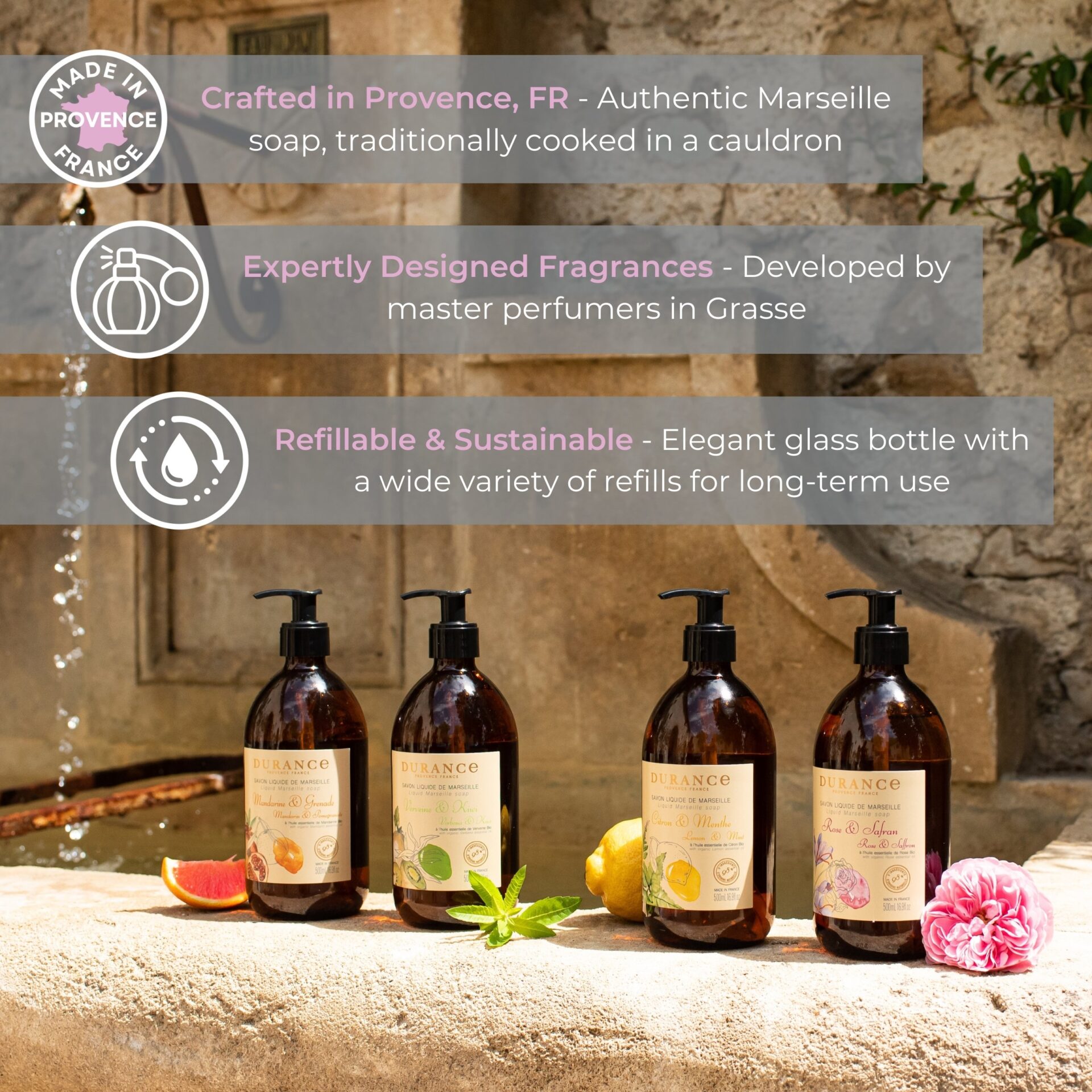 MARSEILLE LIQUID SOAP MANDARIN & POMEGRANATE 500ML 4